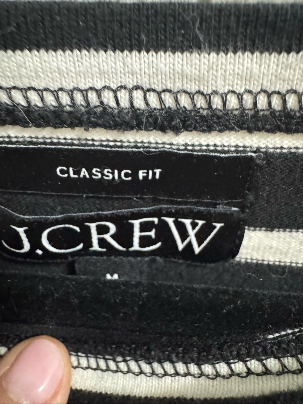 J Crew Classic mariner cloth boatneck T-shirt in stripe - Picture 3 of 9